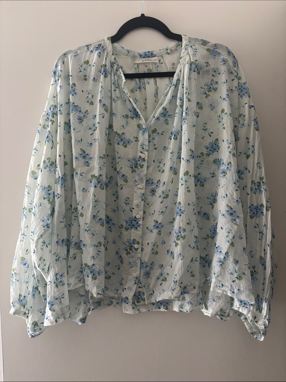 Doên Jane Blouse - Blue Primrose Floral *PRICE FIRM*